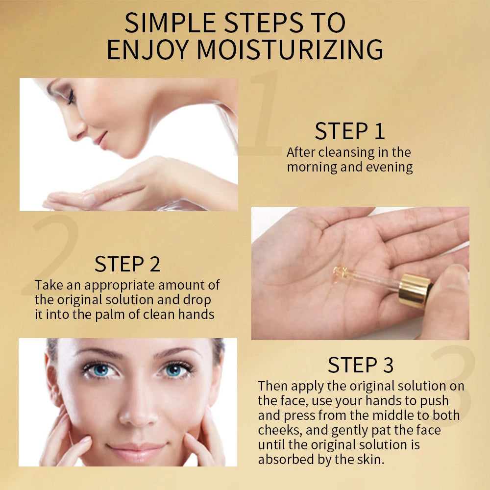 100 ml 24-Karat-Gold-Hyaluronsäure-Nicotinamid-Gesichtsserum – Anti-Aging-Gesichtsstraffung, Kollagen-Essenz, Hautpflege, Aufhellungsserum