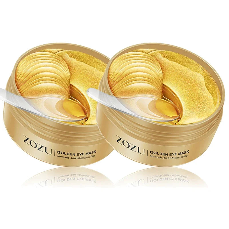 120 Stück Avocado Golden Collagen Augenmasken gegen Augenringe und Tränensäcke, feuchtigkeitsspendend, Anti-Falten-Augenpads, Hautpflegeprodukte