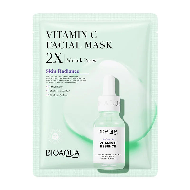 20 Stück BIOAQUA Centella Collagen Gesichtsmasken Feuchtigkeitsspendende, erfrischende Tuchmasken Hyaluronsäure-Gesichtsmaske Hautpflegeprodukte