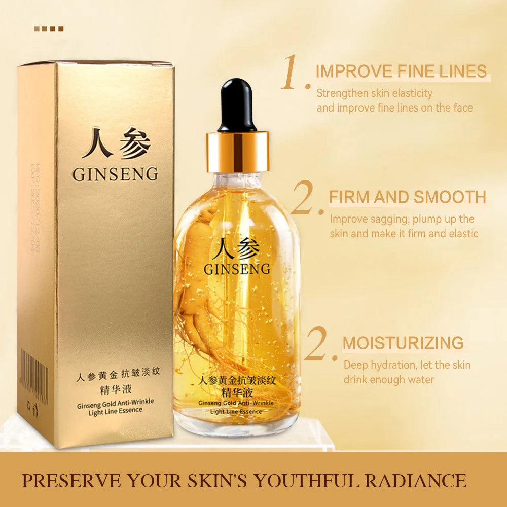 100 ml 24-Karat-Gold-Hyaluronsäure-Nicotinamid-Gesichtsserum – Anti-Aging-Gesichtsstraffung, Kollagen-Essenz, Hautpflege, Aufhellungsserum