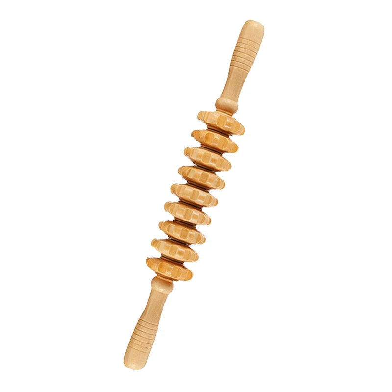 Holzmassagerolle, Lymphdrainage-Massage, Schabmassage, Ganzkörper-Schmerzlinderungswerkzeug, Anti-Cellulitis-Massage