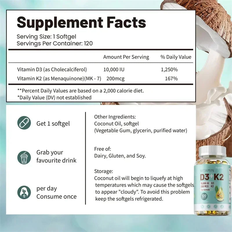 Vitamin D3 K2 Glow Unterstützung