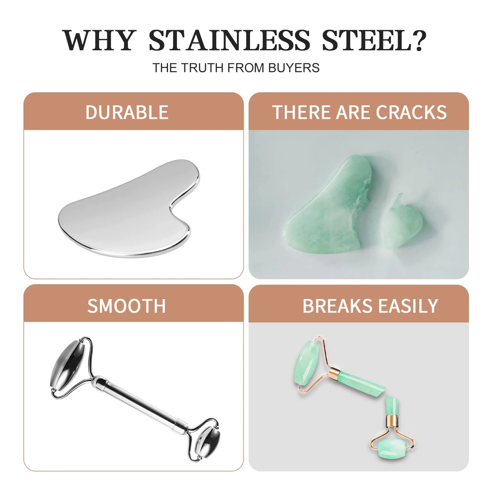 304 Stainless Steel Gua Sha Roller