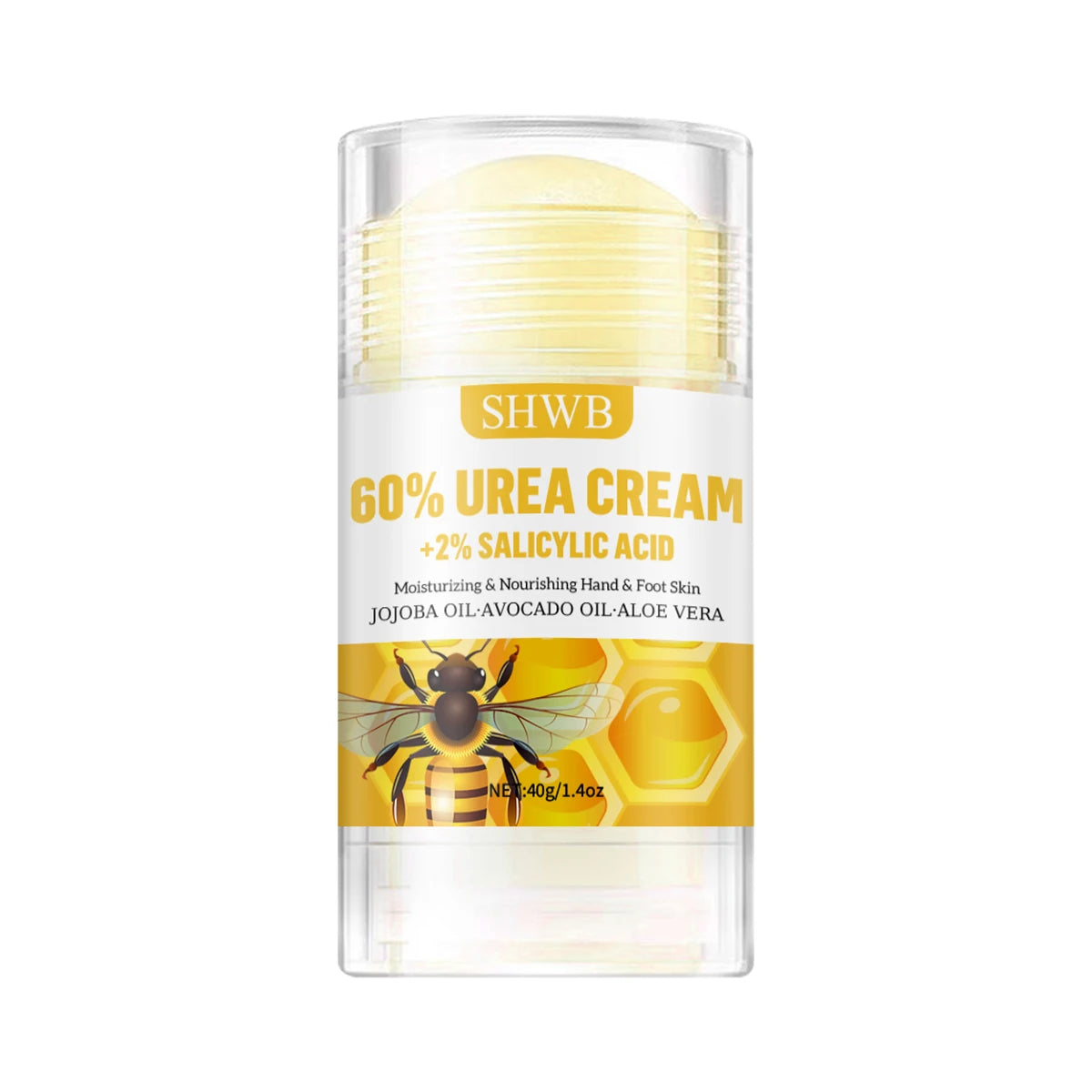 60%ige Urea-Hand- und Fußcreme repariert trockene, rissige Haut, peelt sanft, macht die Haut weich und spendet intensive Feuchtigkeit.