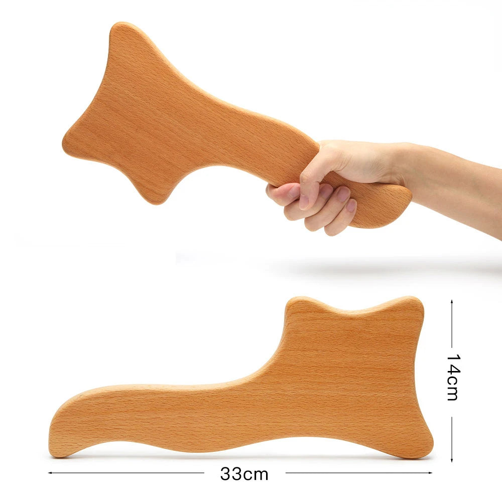 1 Stück Holzmassagegerät Maderoterapia Massageroller Anti-Cellulite Schlankheitsmassage Gua Sha Massagegerät für Körper, Rücken und Füße