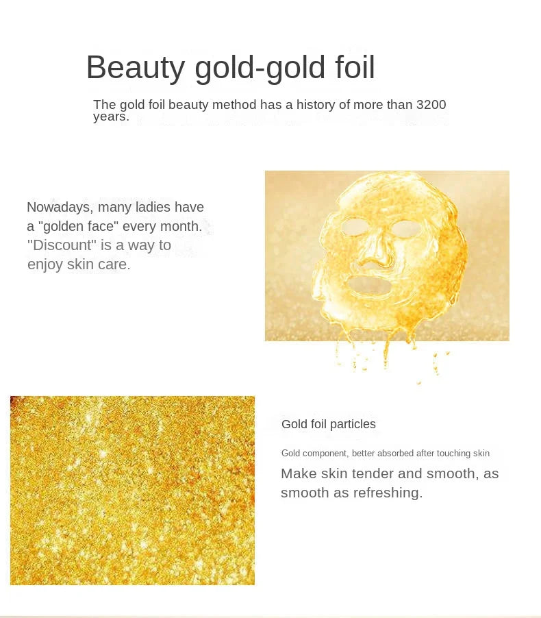 100 ml 24-Karat-Goldfolien-Essenz Feuchtigkeitsspendendes Gesichtsserum für geschmeidige Haut Gesichtsessenz für Dropshipping