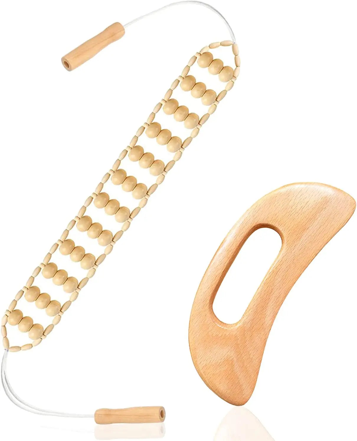 2/4/6/8-teiliges Massage-Set aus Holz zur Schmerzlinderung, Körpermassage, Anti-Cellulite, Figurformung, Gua Sha Rückenmassagegerät
