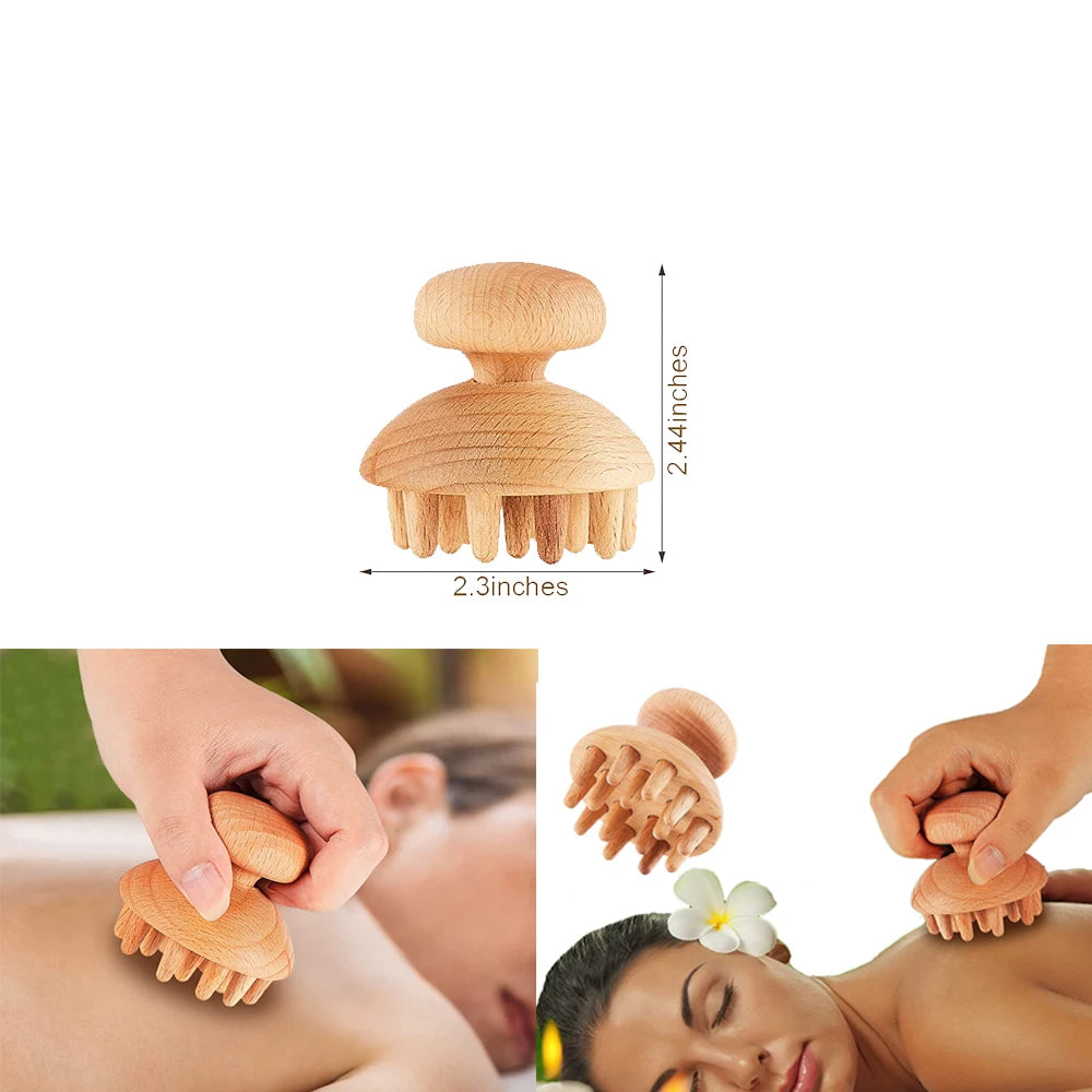 1 Stück Massagegerät aus Holz, Therapiegerät aus Holz zur Linderung von Muskelschmerzen, Körperformungswerkzeug, Faszienmassage