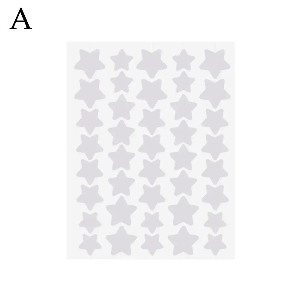 Sternförmiges Akne-/Pickelpflaster, gelbes sternförmiges, absorbierendes Akne-Abdeckpflaster, unsichtbares Hydrokolloidpflaster gegen Akne-Punkte im Gesicht