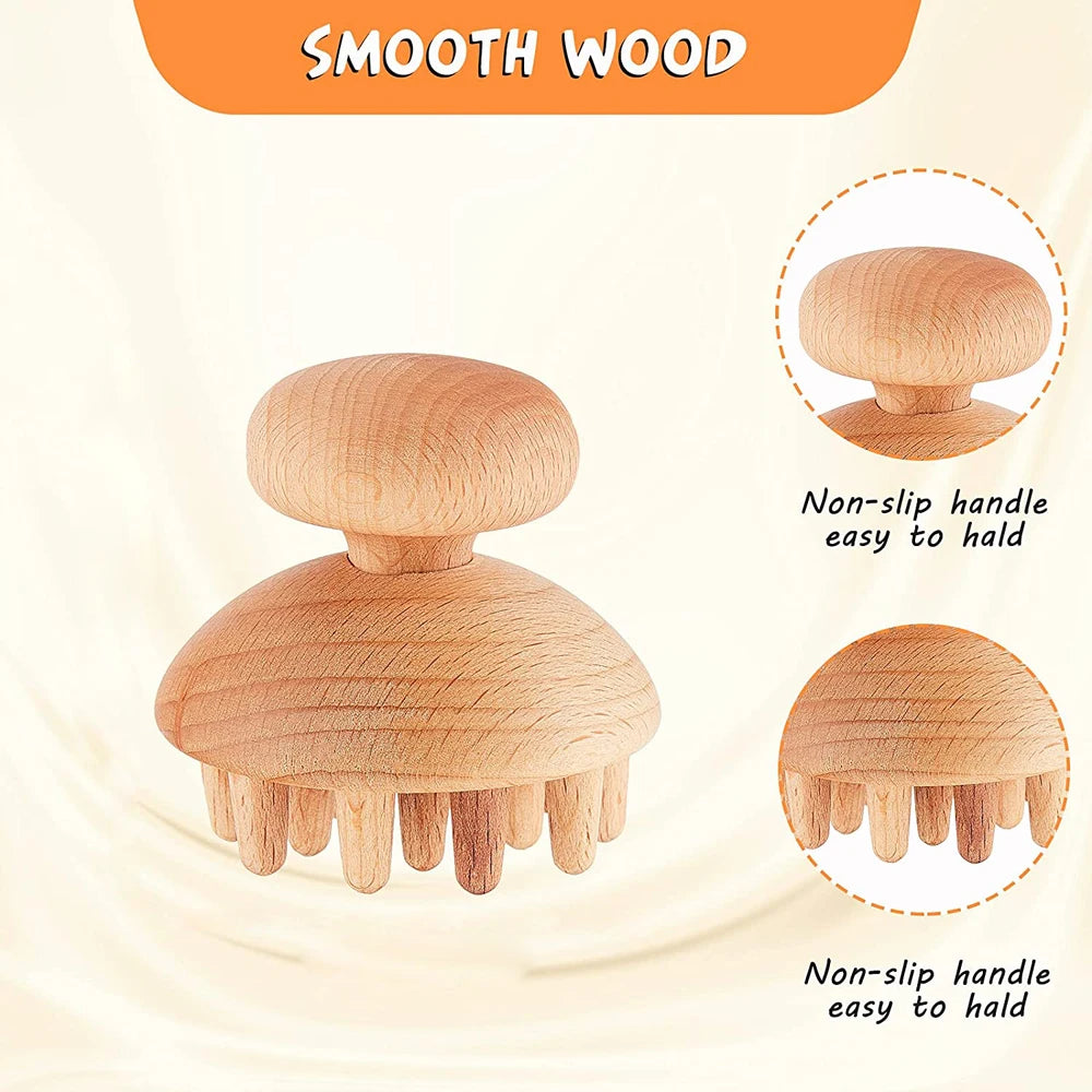 6-in-1-Massagegerät aus Holz zur Lymphdrainage, Anti-Cellulite und Faszienmassage für die Ganzkörper-Muskulaturentspannung