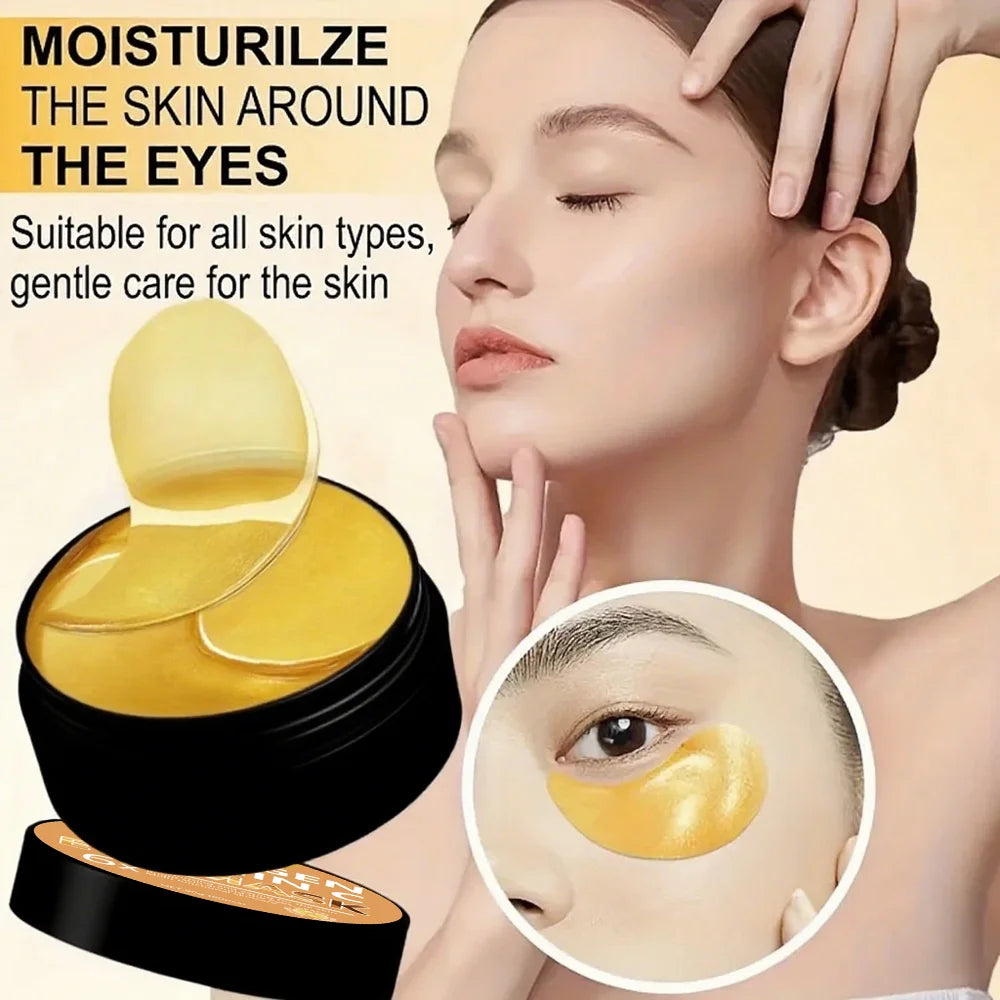 YUITIKUE Collagen-Vitamin-Augenmaske 6x mit Extra Serum – Hautfreundlich & schnell einziehend, intensive Feuchtigkeitspflege, 90-g-Tiegel