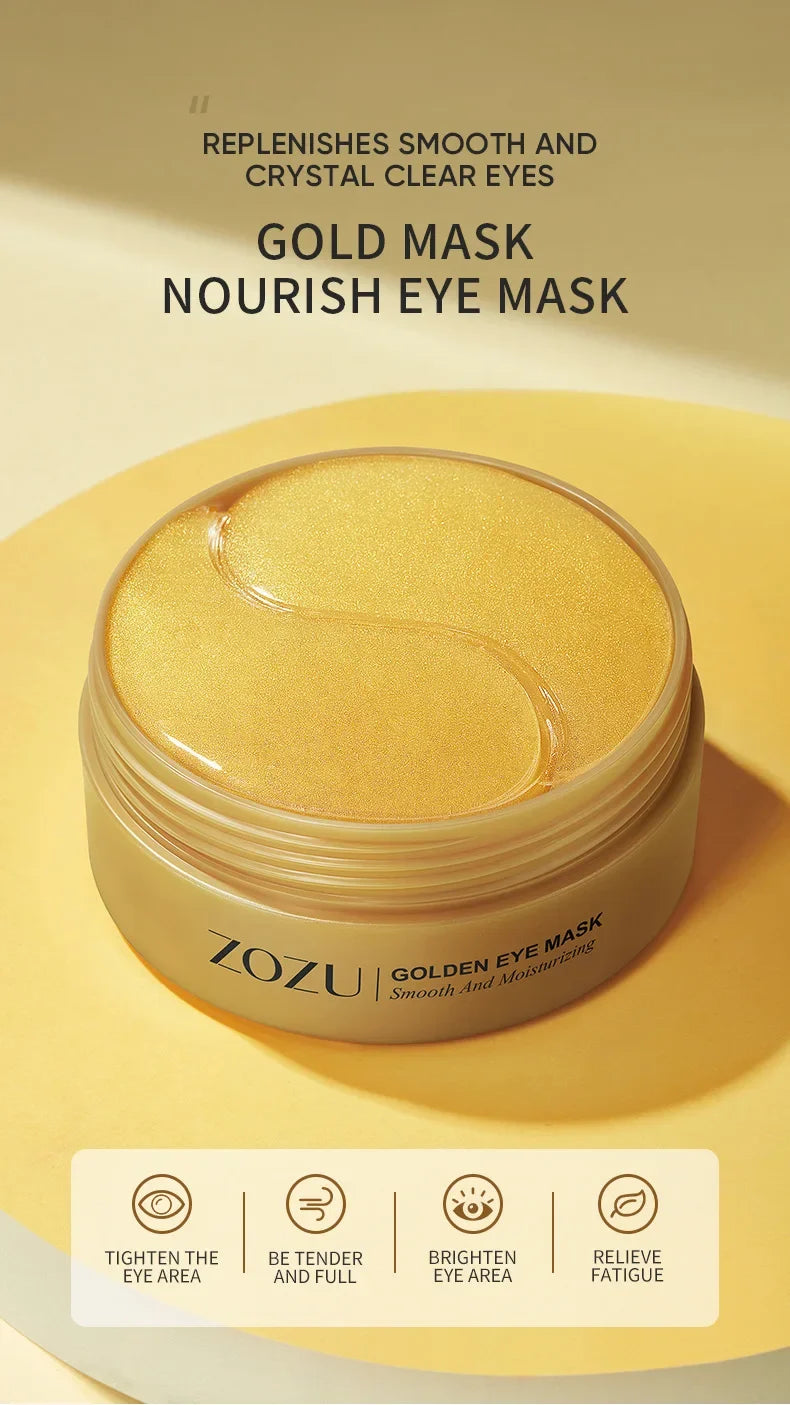120 Stück Avocado Golden Collagen Augenmasken gegen Augenringe und Tränensäcke, feuchtigkeitsspendend, Anti-Falten-Augenpads, Hautpflegeprodukte