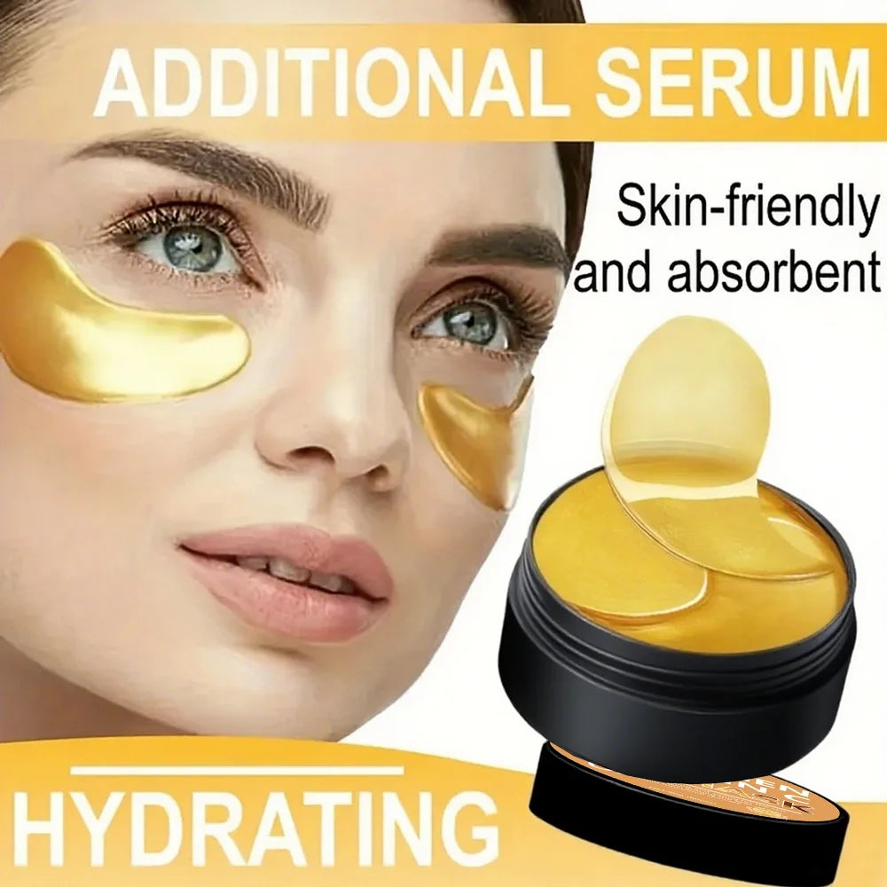 YUITIKUE Collagen-Vitamin-Augenmaske 6x mit Extra Serum – Hautfreundlich & schnell einziehend, intensive Feuchtigkeitspflege, 90-g-Tiegel