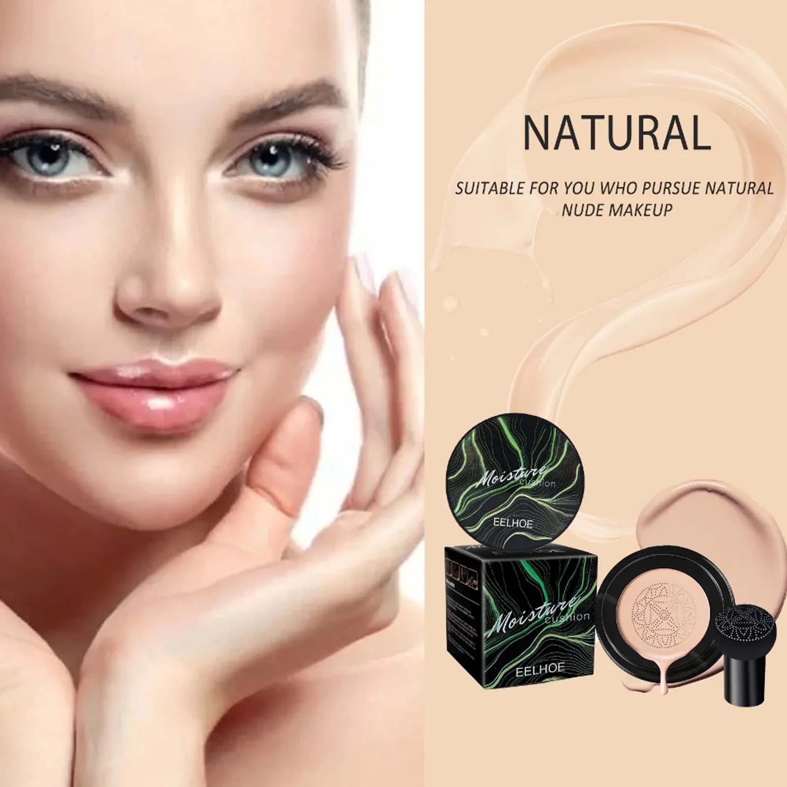 Mushroom Head Air Cushion BB Cream Magic Foundation Gesichts-Concealer Feuchtigkeitsspendend Wasserfest Aufhellend Make-up-Basis Kosmetik