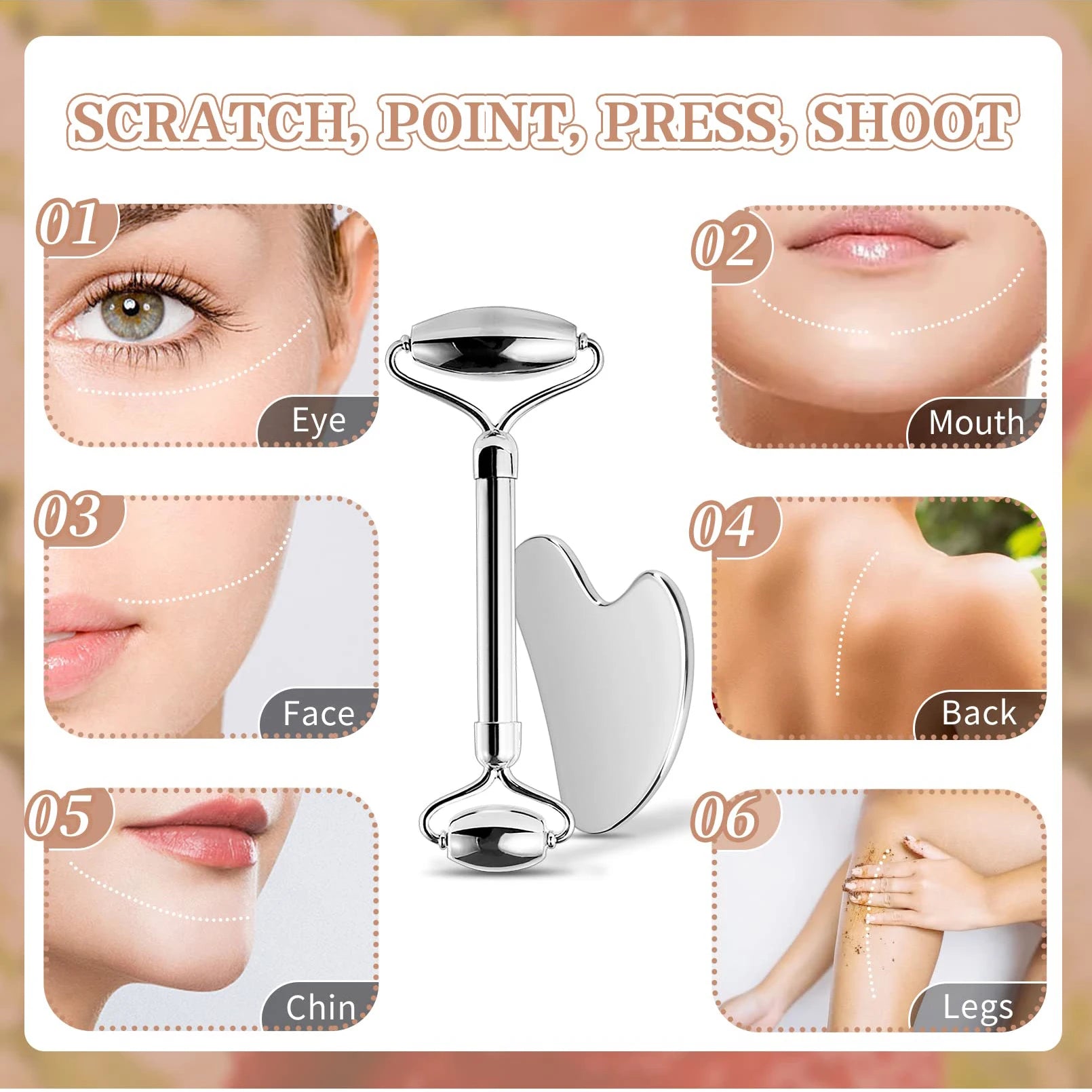304 Stainless Steel Gua Sha Roller