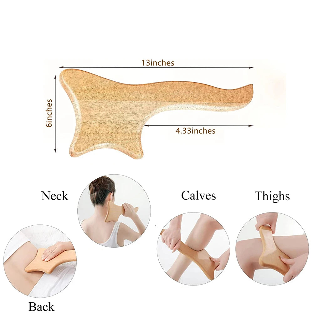 1 Stück Massagegerät aus Holz, Therapiegerät aus Holz zur Linderung von Muskelschmerzen, Körperformungswerkzeug, Faszienmassage