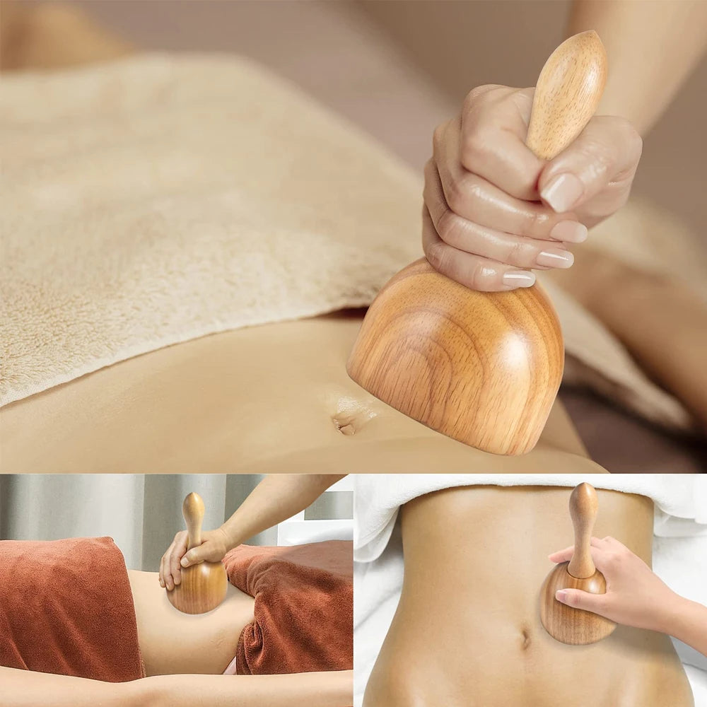 1 Stück Massagegerät aus Holz, Therapiegerät aus Holz zur Linderung von Muskelschmerzen, Körperformungswerkzeug, Faszienmassage