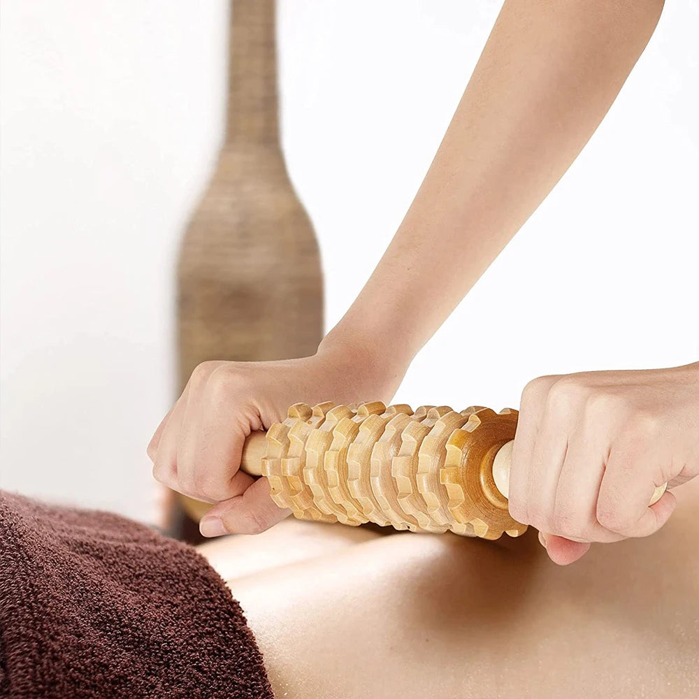 1 Stück Massagegerät aus Holz, Therapiegerät aus Holz zur Linderung von Muskelschmerzen, Körperformungswerkzeug, Faszienmassage