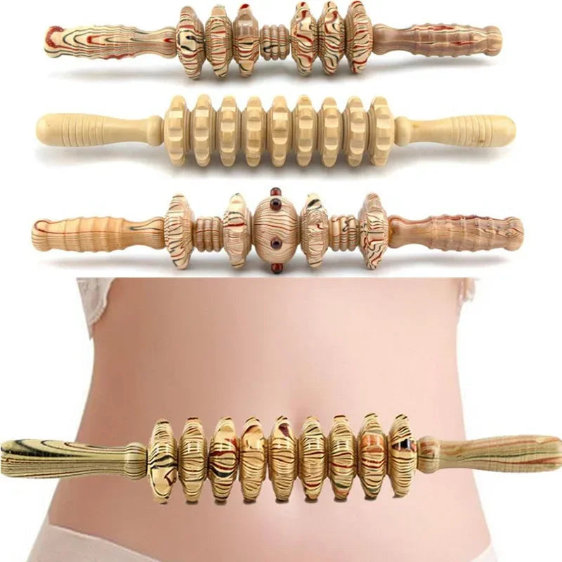 Wooden Muscle Relief Roller