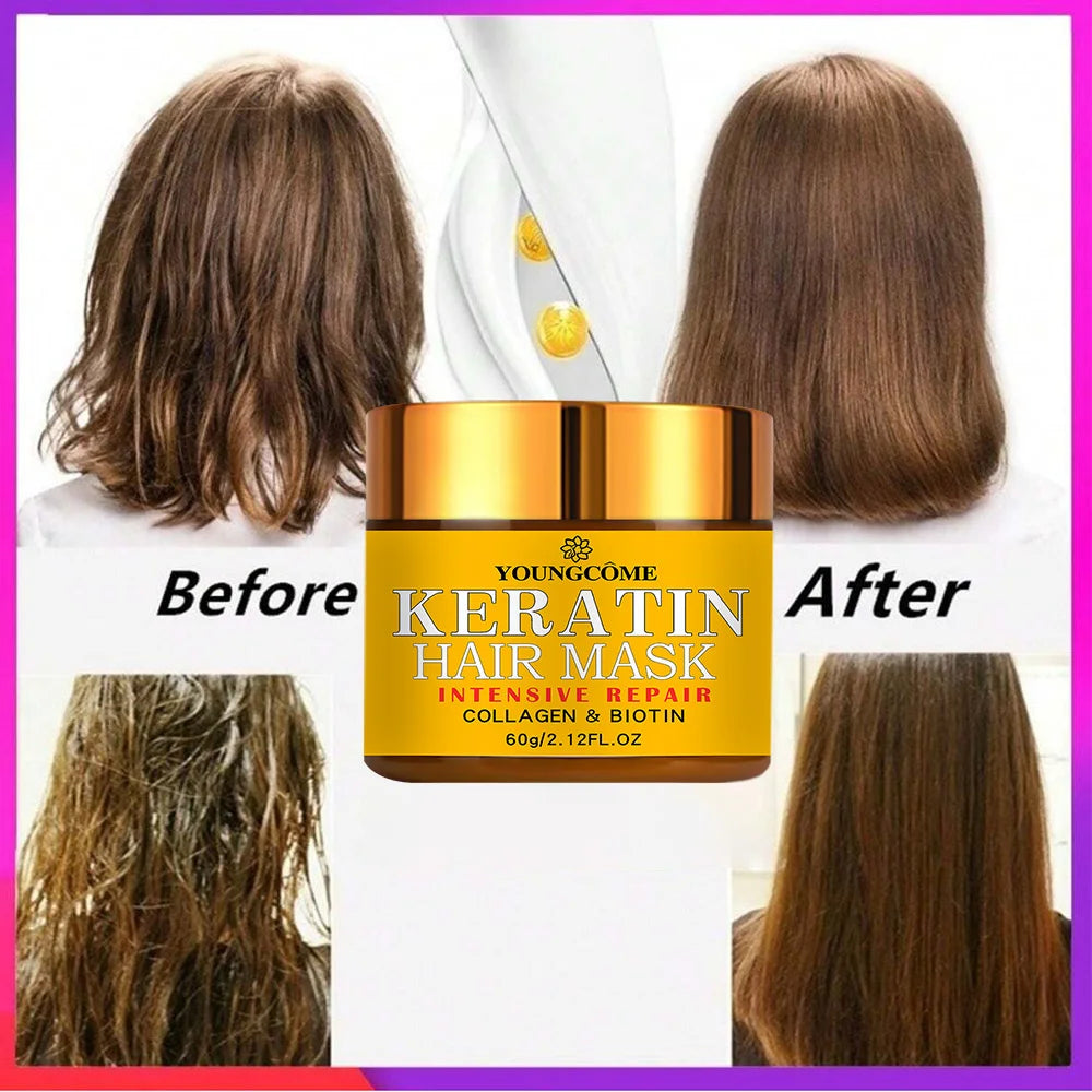 Biotin Kollagen Keratin Haarmaske – Tiefenreparaturbehandlung für trockenes, geschädigtes Haar