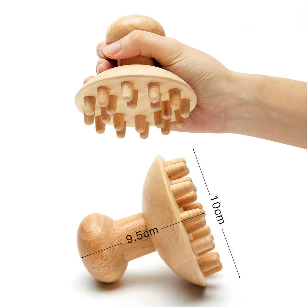1 Stück Holzmassagegerät Maderoterapia Massageroller Anti-Cellulite Schlankheitsmassage Gua Sha Massagegerät für Körper, Rücken und Füße