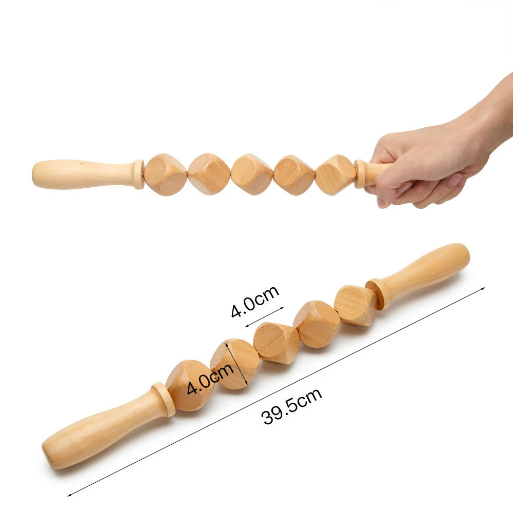 1 Stück Holzmassagegerät Maderoterapia Massageroller Anti-Cellulite Schlankheitsmassage Gua Sha Massagegerät für Körper, Rücken und Füße