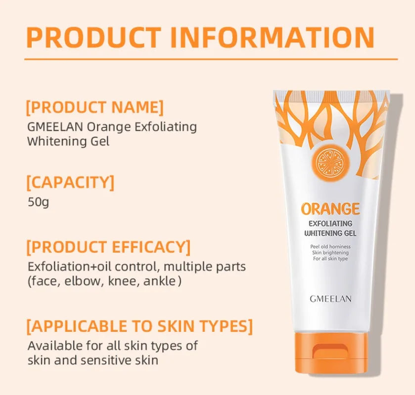 Orange Brightening Peeling Gel - Sanftes Peeling-Gel für strahlende Haut