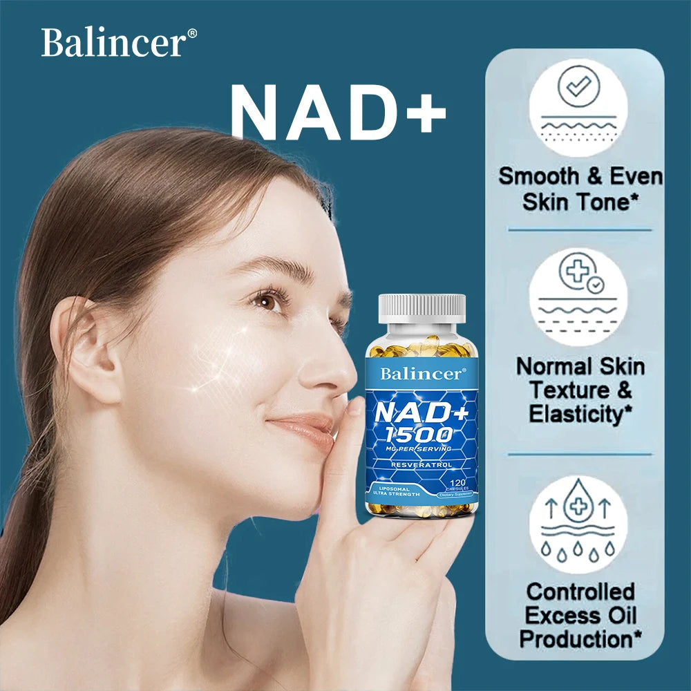 NAD+ Ergänzungsmittel mit Resveratrol – Anti-Aging Energie-Booster 120 Kapseln