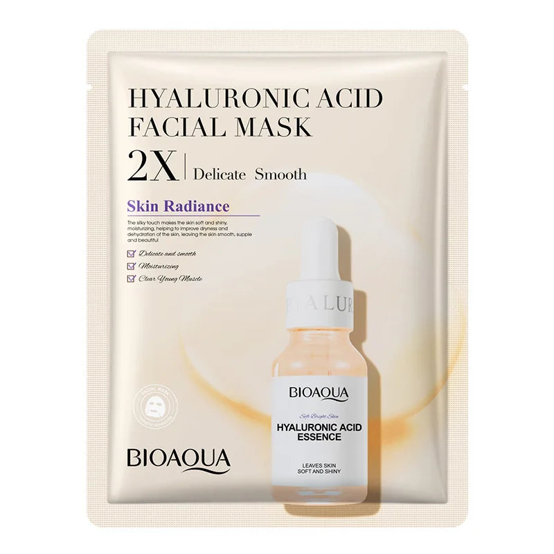 20 Stück BIOAQUA Centella Collagen Gesichtsmasken Feuchtigkeitsspendende, erfrischende Tuchmasken Hyaluronsäure-Gesichtsmaske Hautpflegeprodukte