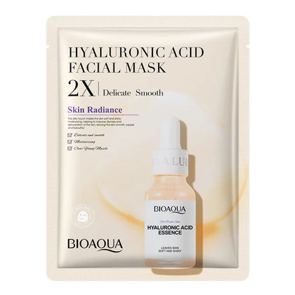 20 Stück BIOAQUA Centella Collagen Gesichtsmasken Feuchtigkeitsspendende, erfrischende Tuchmasken Hyaluronsäure-Gesichtsmaske Hautpflegeprodukte