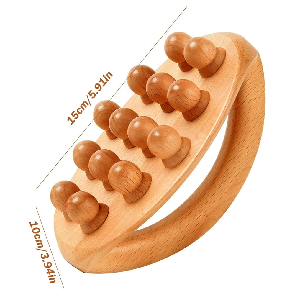1 Stück Holzmassagegerät Maderoterapia Massageroller Anti-Cellulite Schlankheitsmassage Gua Sha Massagegerät für Körper, Rücken und Füße