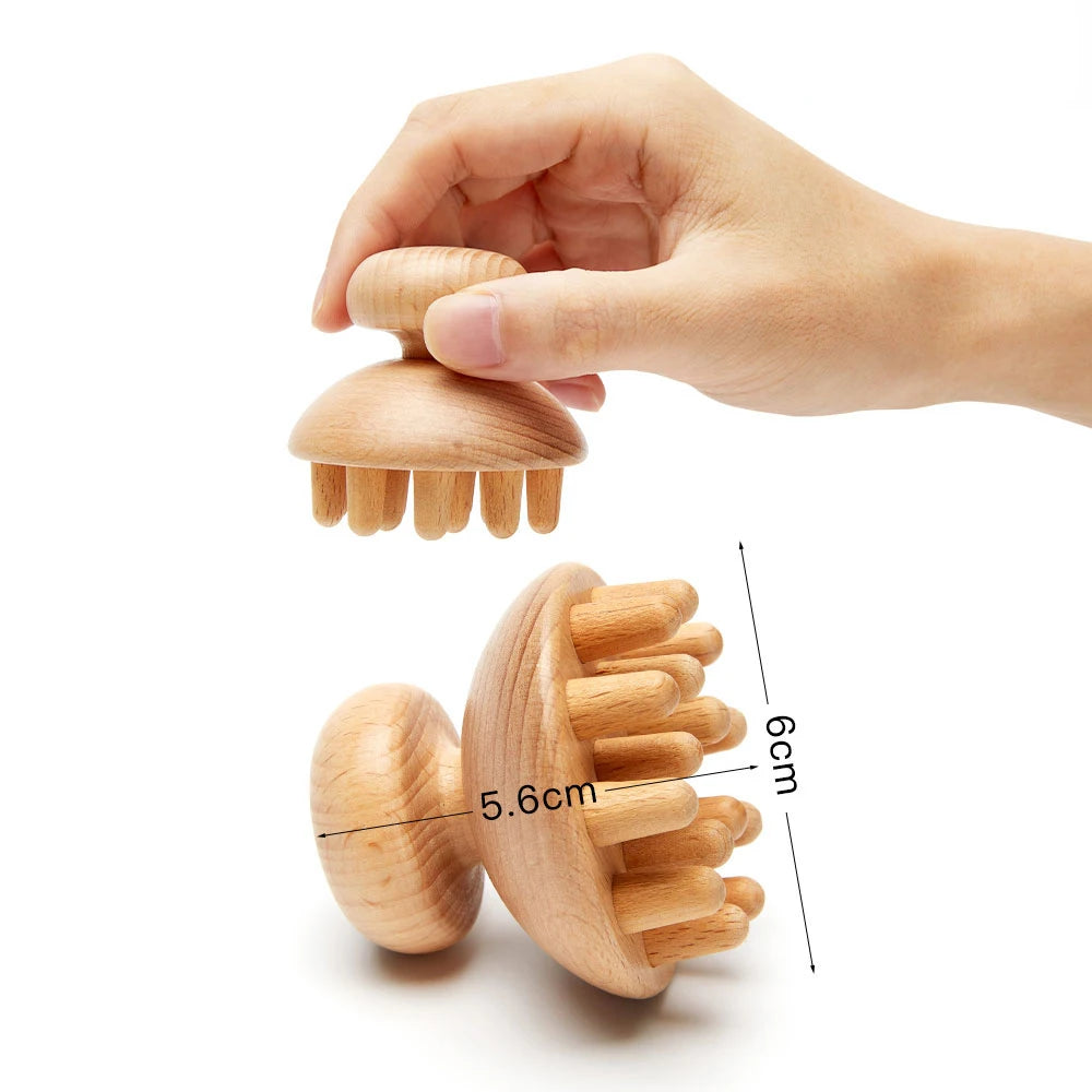 1 Stück Holzmassagegerät Maderoterapia Massageroller Anti-Cellulite Schlankheitsmassage Gua Sha Massagegerät für Körper, Rücken und Füße