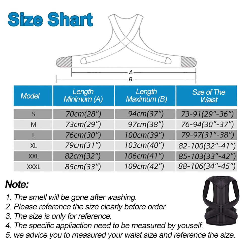 Back Posture Corrector Brace - Shoulder Support for Pain Relief &amp; Spine Alignment