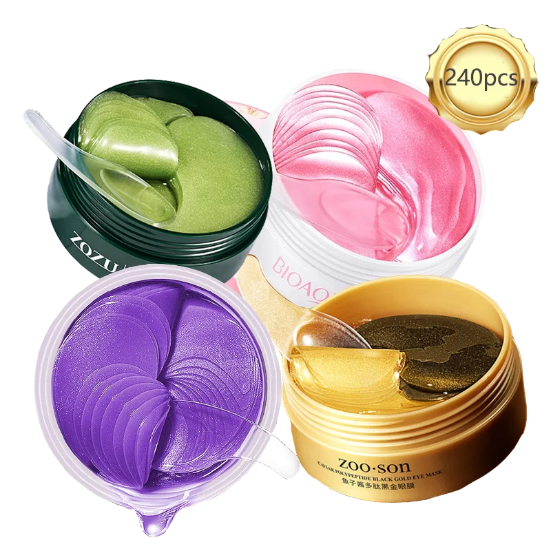 Goldene Hyaluronsäure-Augenpads