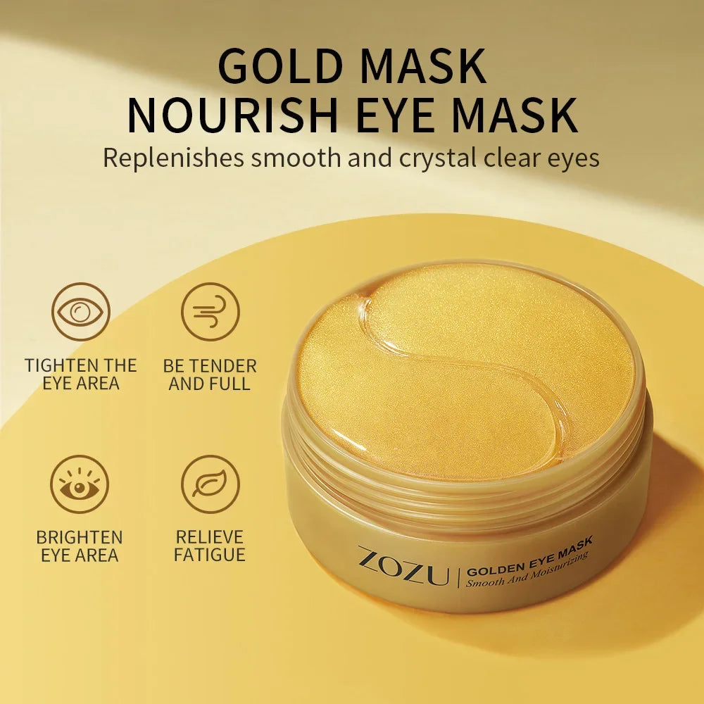 120 Stück Avocado Golden Collagen Augenmasken gegen Augenringe und Tränensäcke, feuchtigkeitsspendend, Anti-Falten-Augenpads, Hautpflegeprodukte