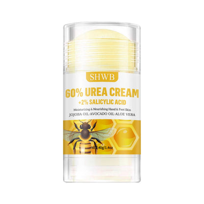 60%ige Urea-Hand- und Fußcreme repariert trockene, rissige Haut, peelt sanft, macht die Haut weich und spendet intensive Feuchtigkeit.