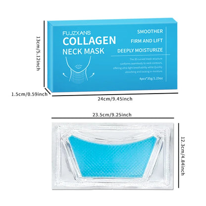 Kollagen-Halsmaske: Strafft, hellt auf und spendet Feuchtigkeit. Anti-Aging, festigt, nährt, glättet Falten. Intensive Feuchtigkeitspflege für einen jugendlichen Hals.