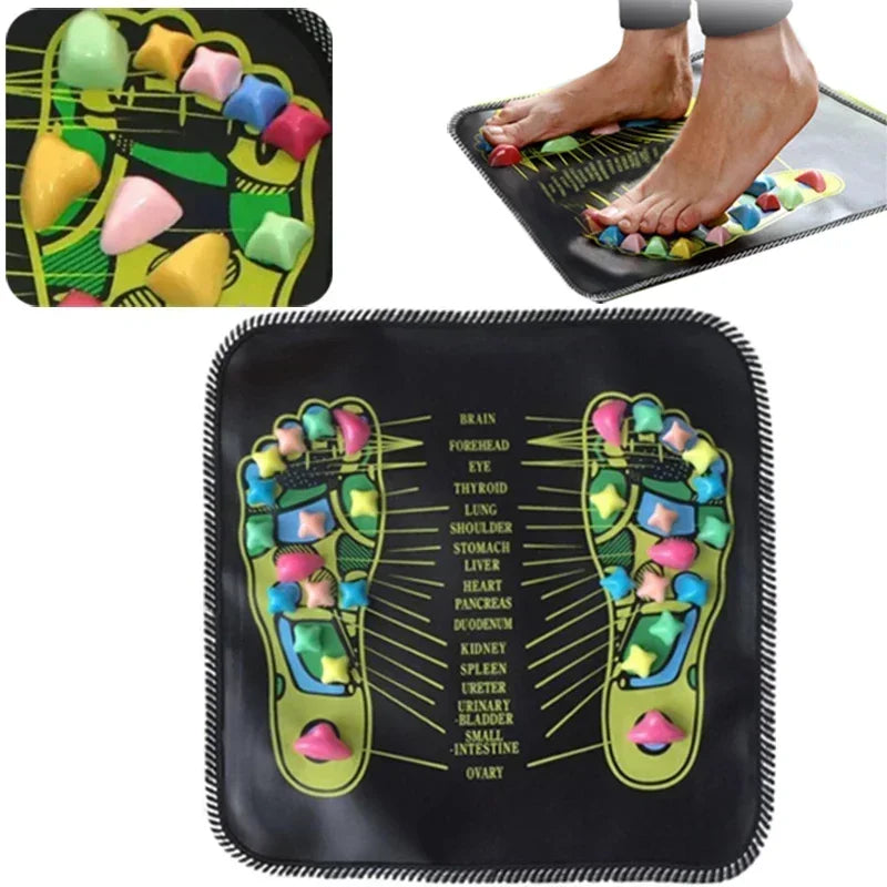 Fußmassagematte, Akupressur, Entspannungsmassagekissen, Triggerpunkt-Therapie, Schmerzlinderung, Stressabbau, Reflexzonenmassage, Walk Stone Road