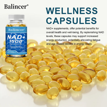 NAD+ Ergänzungsmittel mit Resveratrol – Anti-Aging Energie-Booster 120 Kapseln