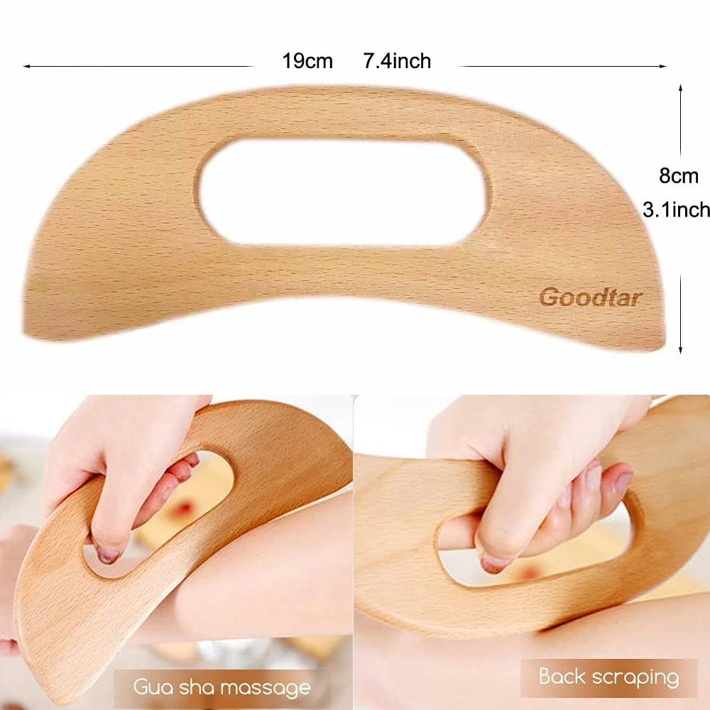1 Stück Massagegerät aus Holz, Therapiegerät aus Holz zur Linderung von Muskelschmerzen, Körperformungswerkzeug, Faszienmassage