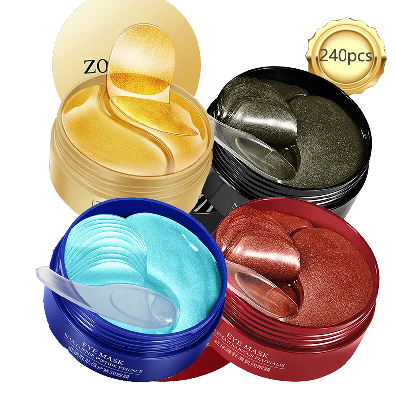 Goldene Hyaluronsäure-Augenpads