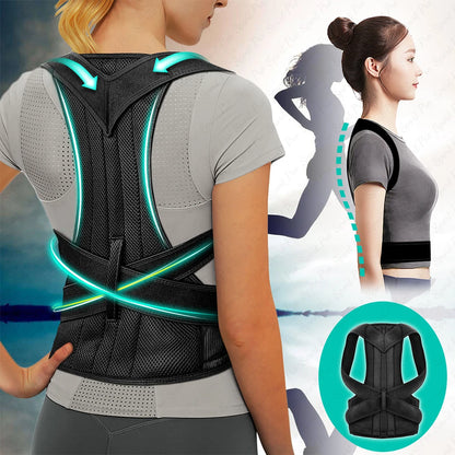 Back Posture Corrector Brace - Shoulder Support for Pain Relief &amp; Spine Alignment