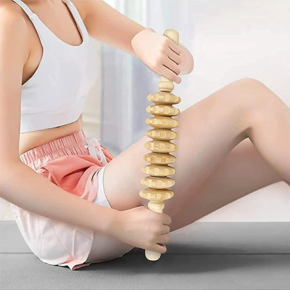 6-in-1-Massagegerät aus Holz zur Lymphdrainage, Anti-Cellulite und Faszienmassage für die Ganzkörper-Muskulaturentspannung