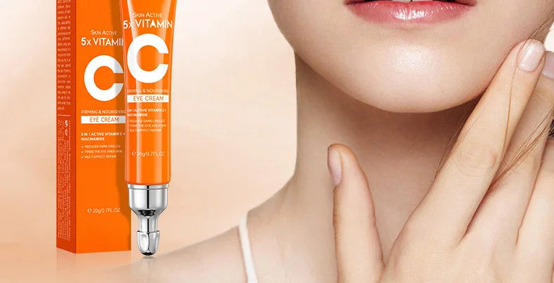 SADOER Vitamin C Hautpflege-Sets: Aufhellende Gesichtscreme, Anti-Falten-Feuchtigkeitscreme, Anti-Augenringe-Augencreme, Hautpflege-Set