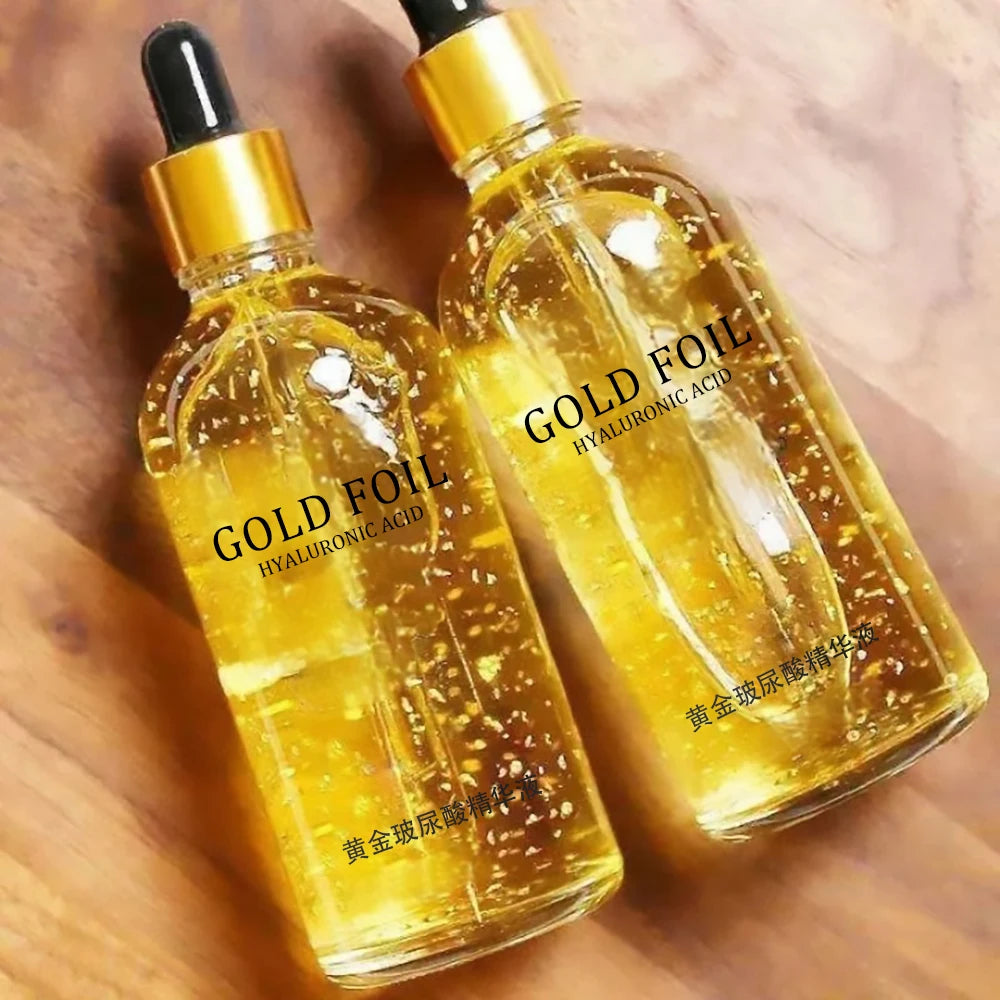 100 ml 24-Karat-Gold-Hyaluronsäure-Nicotinamid-Gesichtsserum – Anti-Aging-Gesichtsstraffung, Kollagen-Essenz, Hautpflege, Aufhellungsserum