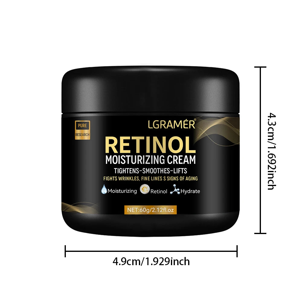 Retinol-Gesichtscreme für Männer – Feuchtigkeitsspendende Retinolcreme gegen Falten, Hautalterung, verfeinert die Poren, hellt die Haut auf und glättet sie.