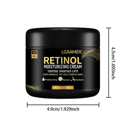 Retinol-Gesichtscreme für Männer – Feuchtigkeitsspendende Retinolcreme gegen Falten, Hautalterung, verfeinert die Poren, hellt die Haut auf und glättet sie.