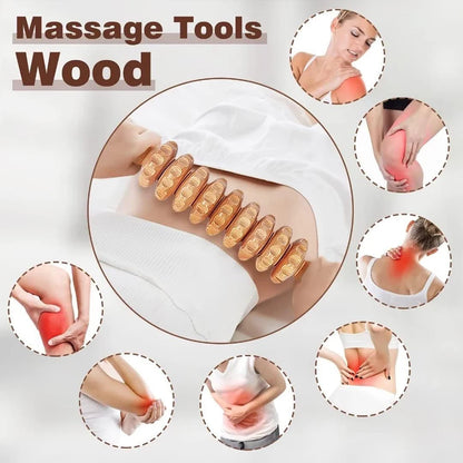 1 Stück Holzmassagegerät Maderoterapia Massageroller Anti-Cellulite Schlankheitsmassage Gua Sha Massagegerät für Körper, Rücken und Füße