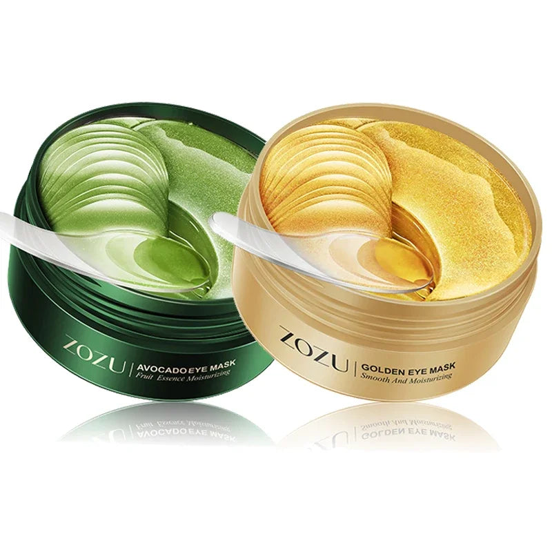 120 Stück Avocado Golden Collagen Augenmasken gegen Augenringe und Tränensäcke, feuchtigkeitsspendend, Anti-Falten-Augenpads, Hautpflegeprodukte