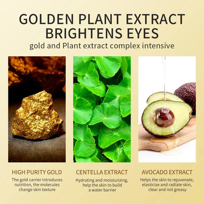 120 Stück Avocado Golden Collagen Augenmasken gegen Augenringe und Tränensäcke, feuchtigkeitsspendend, Anti-Falten-Augenpads, Hautpflegeprodukte